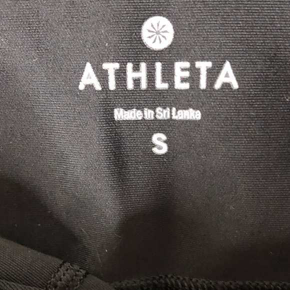 Athleta 2Pr Bundle leggings Sz S Black Green Capris Ankle Salutation Stash 7/8 - Picture 11 of 11